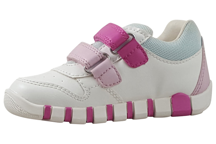 Geox B Iupidoo Girl B5558A White/Fuchsia Girls First Shoes