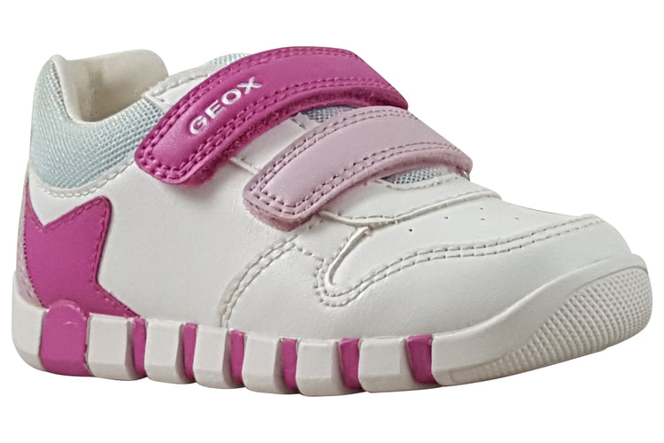 Geox B Iupidoo Girl B5558A White/Fuchsia Girls First Shoes
