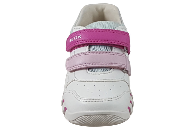 Geox B Iupidoo Girl B5558A White/Fuchsia Girls First Shoes