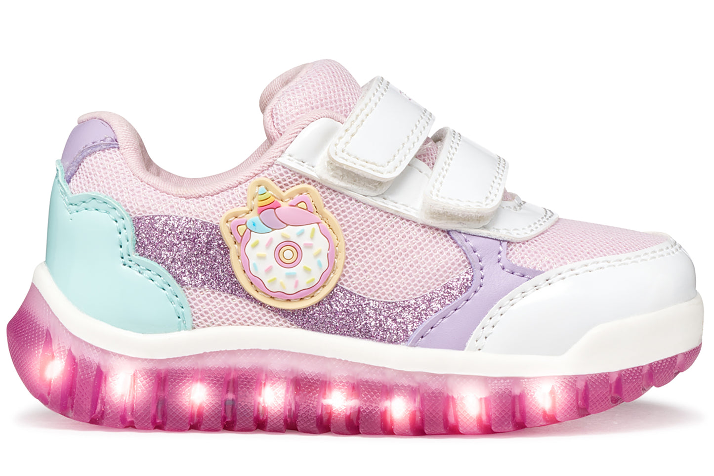 Geox B Lightyloo Girl B6561A White/Pink Girls Sports