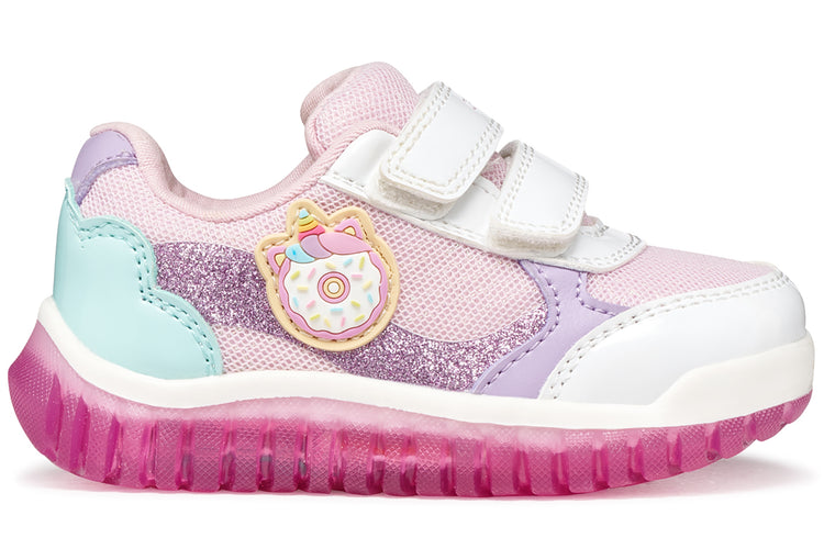 Geox B Lightyloo Girl B6561A White/Pink Girls Sports