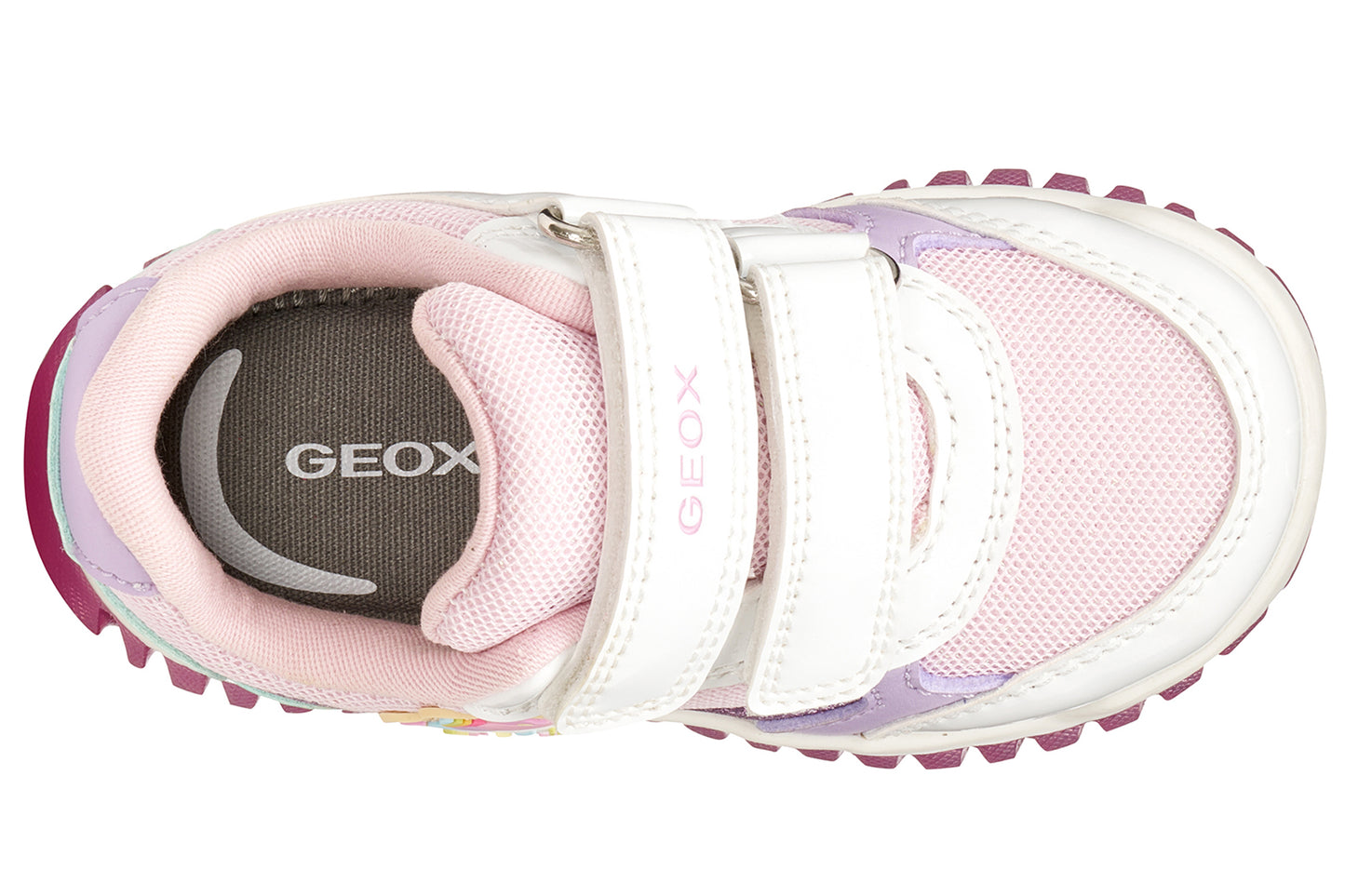 Geox B Lightyloo Girl B6561A White/Pink Girls Sports