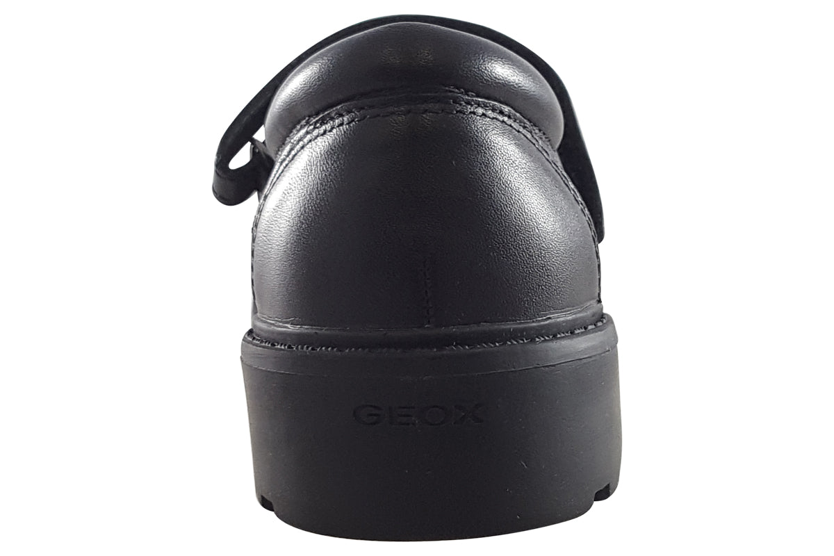 geox casey mj girl black leather girls back