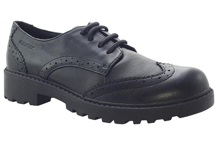 Geox G.N J Casey J6420N Black Girls School Shoes