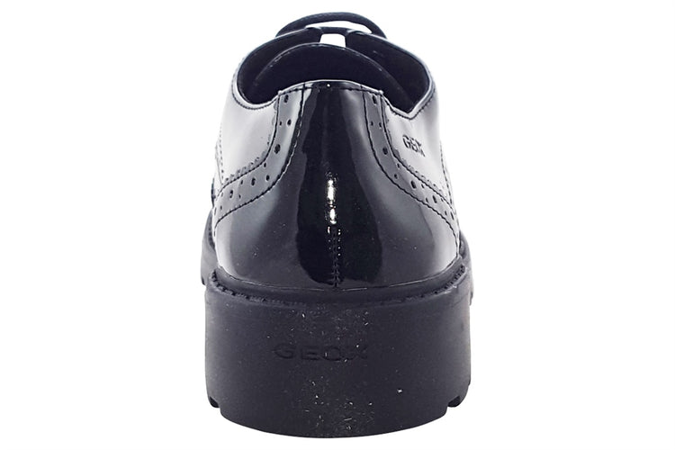 Geox G.N J Casey J6420N Black Patent Girls School Shoes