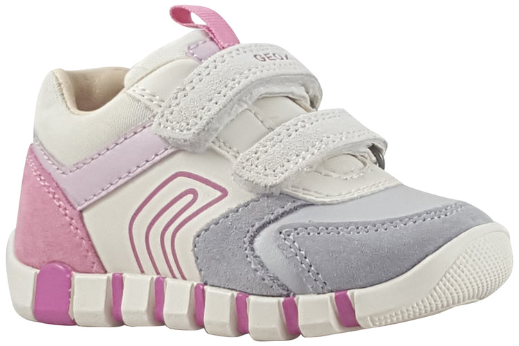 Geox Iupidoo Girl B3558C Grey/Fuchsia Girls First Shoes