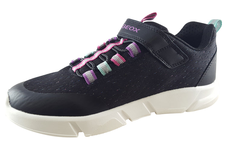Geox J Aril GB J16DLB Black/Multi Girls Sports