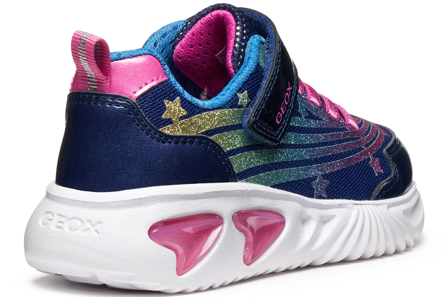 Geox J Assister 2 Girl J56E9B Navy/Purple Girls Sports