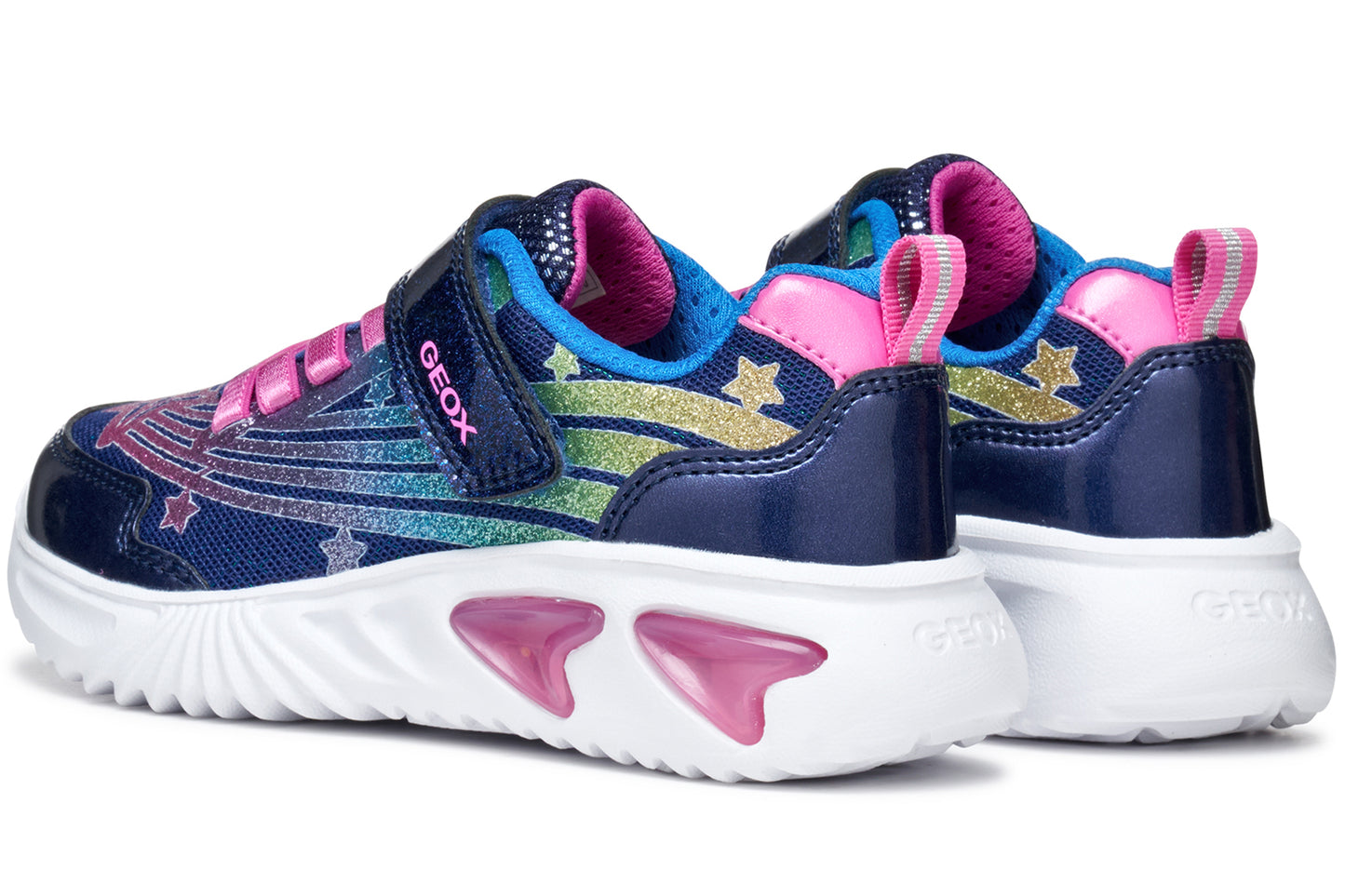 Geox J Assister 2 Girl J56E9B Navy/Purple Girls Sports