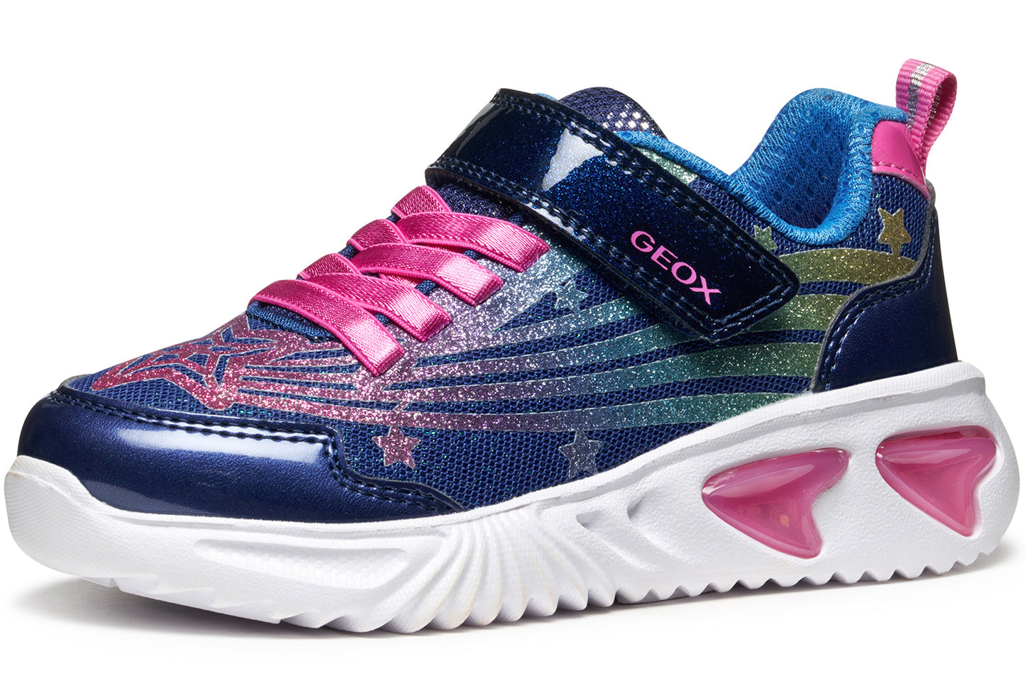 Geox J Assister 2 Girl J56E9B Navy/Purple Girls Sports