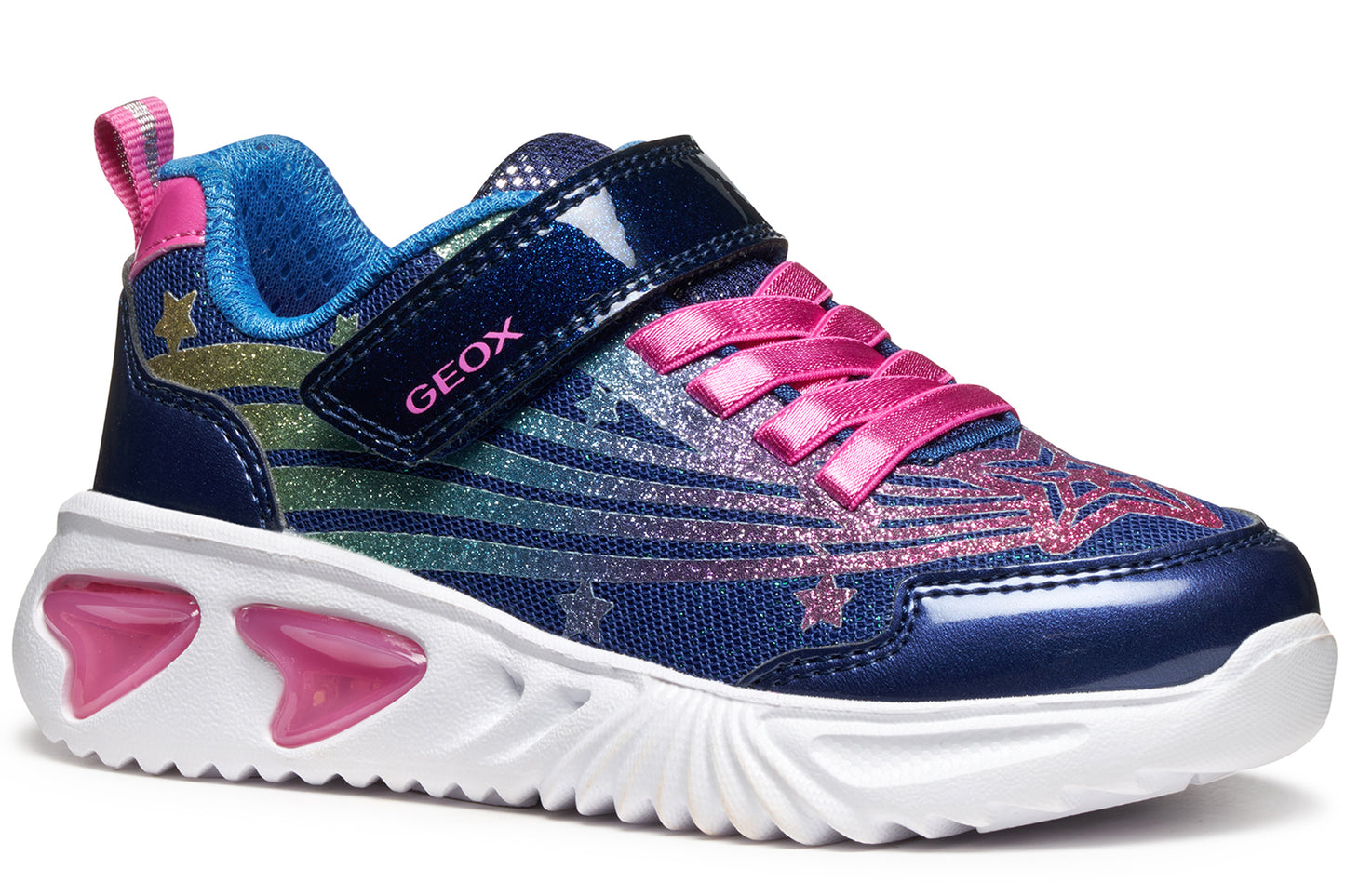 Geox J Assister 2 Girl J56E9B Navy/Purple Girls Sports