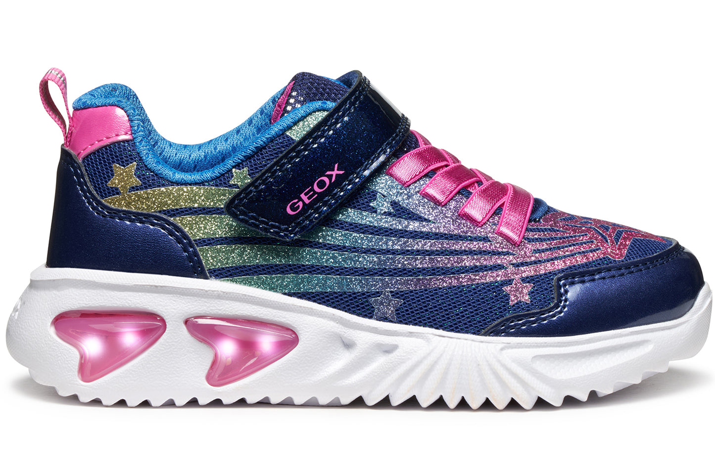 Geox J Assister 2 Girl J56E9B Navy/Purple Girls Sports