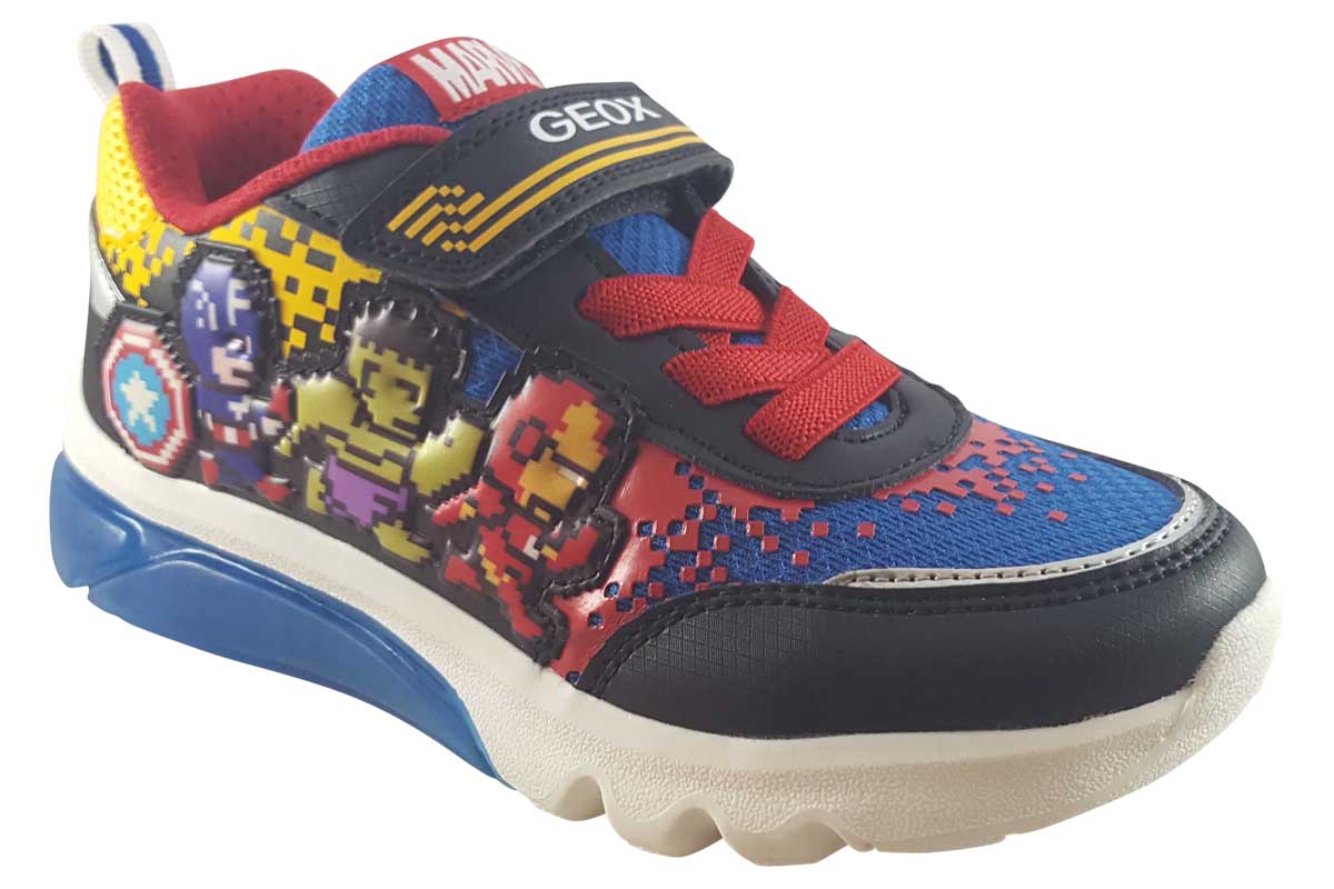 geox j ciberdron e j45lbe black royal boys right