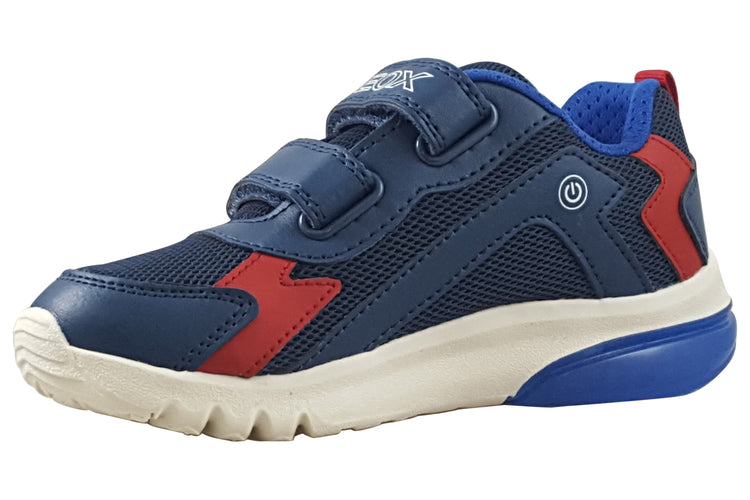 Geox J Ciberdron Shark J55LBB Navy/Red Boys Sports