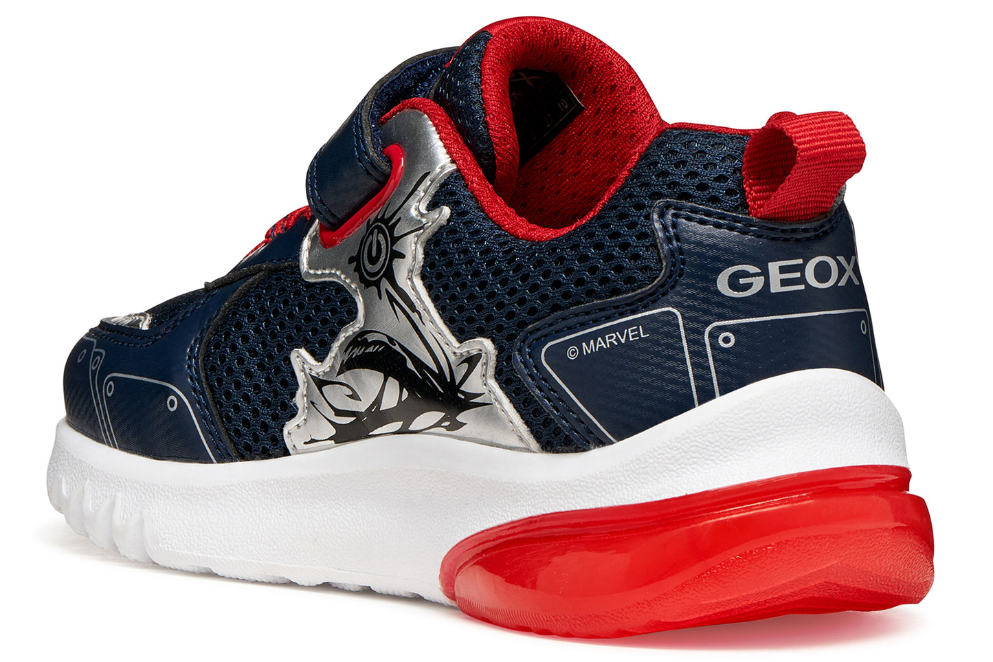 Geox J Ciberdron Spider  J65LBC Navy/Red Boys Sports