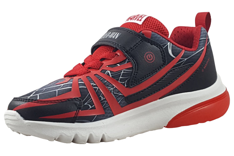 Geox J Ciberdron Spidey J55LBG Black/Red Boys Sports