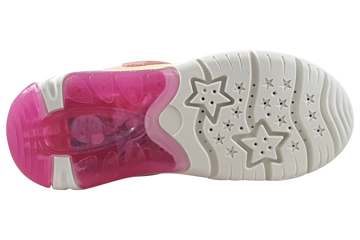 geox j fadinlight girl j46m4c pink multi girls sole