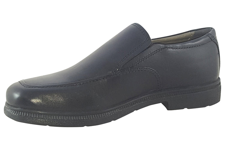 Geox J Federico Slip J04D1D Black Boys School Shoes