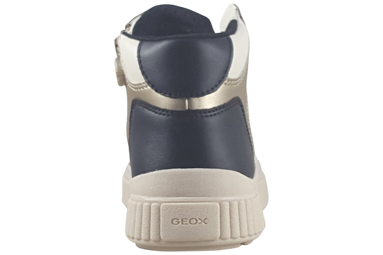 Geox J Laquinny Girl J56M3B Ivory/Platinum Girls Boots