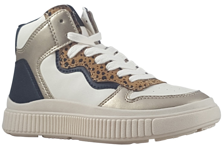 Geox J Laquinny Girl J56M3B Ivory/Platinum Girls Boots
