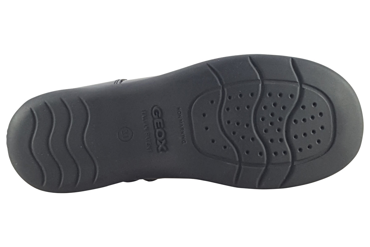 geox j naimara g black patent girls sole