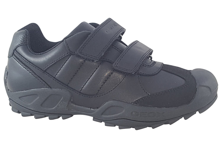 Geox J New Savage J841VB Black Boys School Shoes