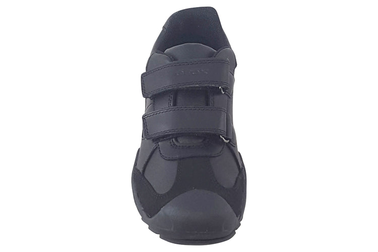 Geox J New Savage J841VB Black Boys School Shoes