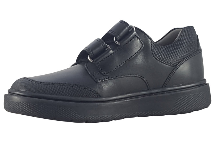 Geox J Riddock J847SF Black Boys School Shoes