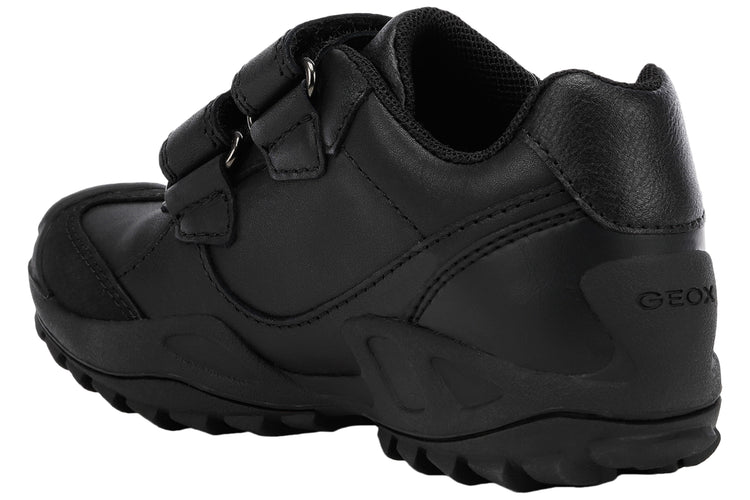 Geox J Savage WP J841WB Black Boys School Shoes