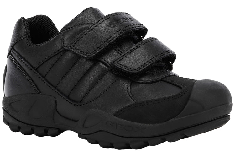 Geox J Savage WP J841WB Black Boys School Shoes