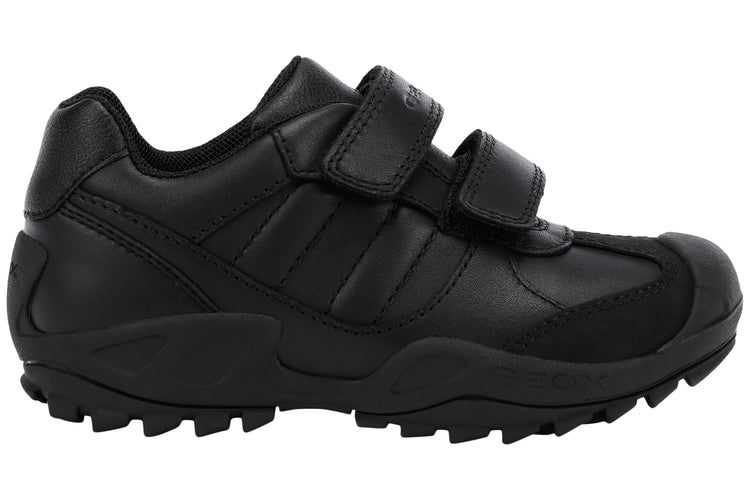 Geox J Savage WP J841WB Black Boys School Shoes