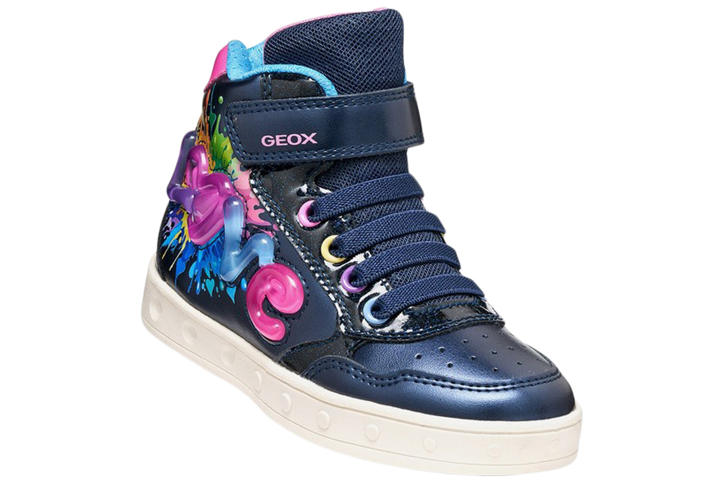 Geox J Skylin Girl 2 J668WB Navy/Multi Girls Boots