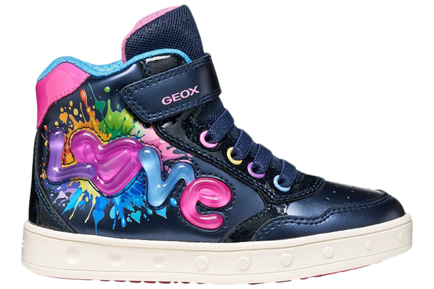 Geox J Skylin Girl 2 J668WB Navy/Multi Girls Boots