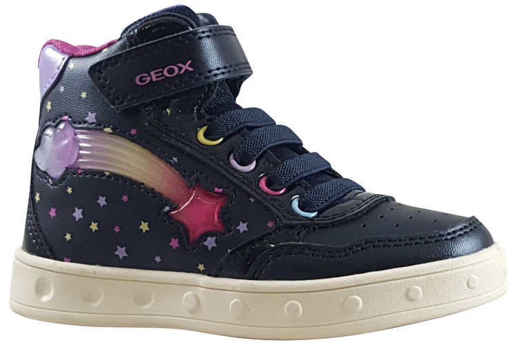 Geox J Skylin Girl J568WB Girls Boots Navy/Multi