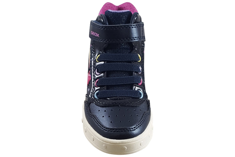 Geox J Skylin Girl J568WB Girls Boots Navy/Multi