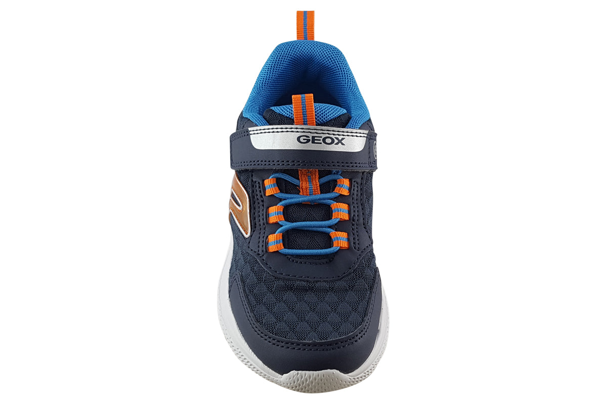 geox j sprintye boy j25gbb navy silver boys top