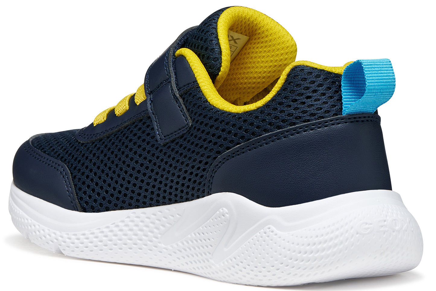 Geox J Sprintye Boy J36GBA Navy/Yellow Boys Sports
