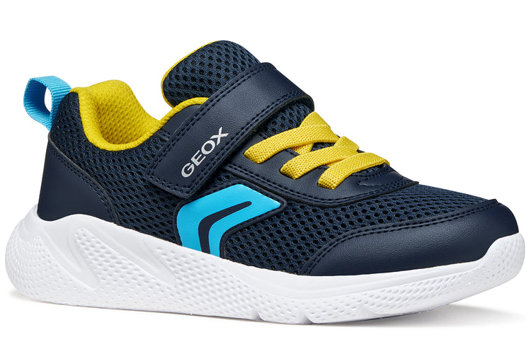 Geox J Sprintye Boy J36GBA Navy/Yellow Boys Sports