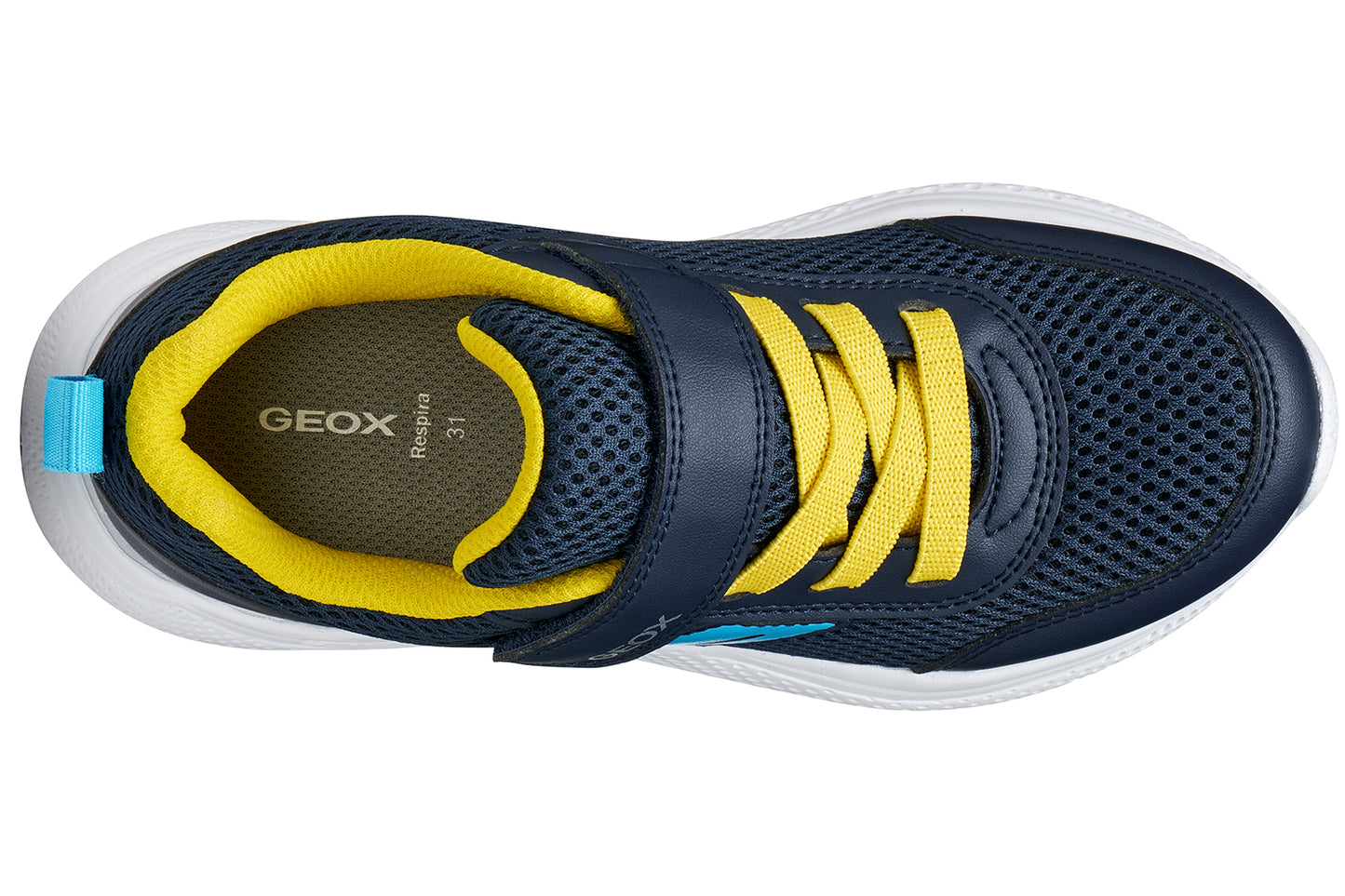 Geox J Sprintye Boy J36GBA Navy/Yellow Boys Sports