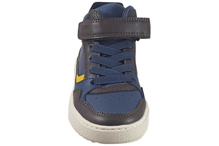 Geox J Theleven Boy J56LDB Brown/Navy Boys Boots
