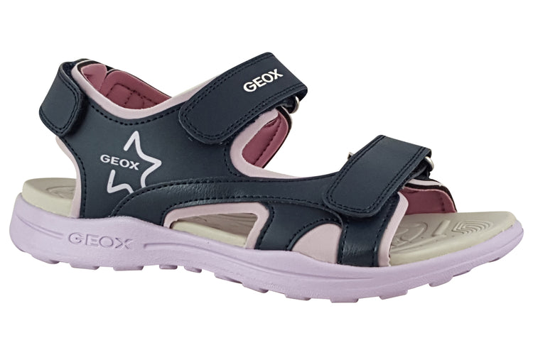 Geox J Vaniett Girl Navy/Lilac Girls Sandals