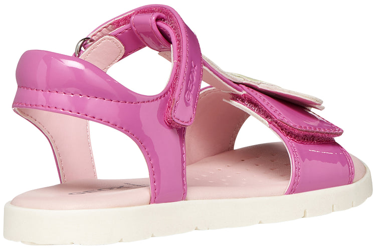 Geox Joyfoot Sdl J65P1C Fuchsia/White Girls Sandals