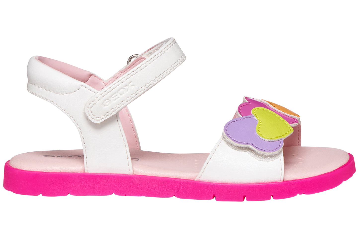 Geox Joyfoot Sdl J65P1D White/Multi Girls Sandals