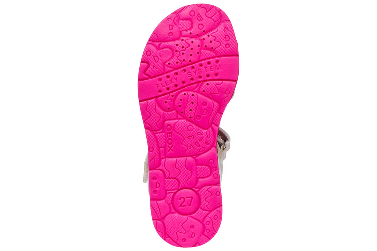 Geox Joyfoot Sdl J65P1D White/Multi Girls Sandals