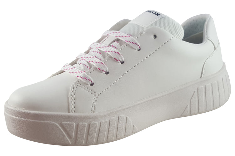 Geox Mikiroshi Girl J45DVA White (Silver) Girls Shoes