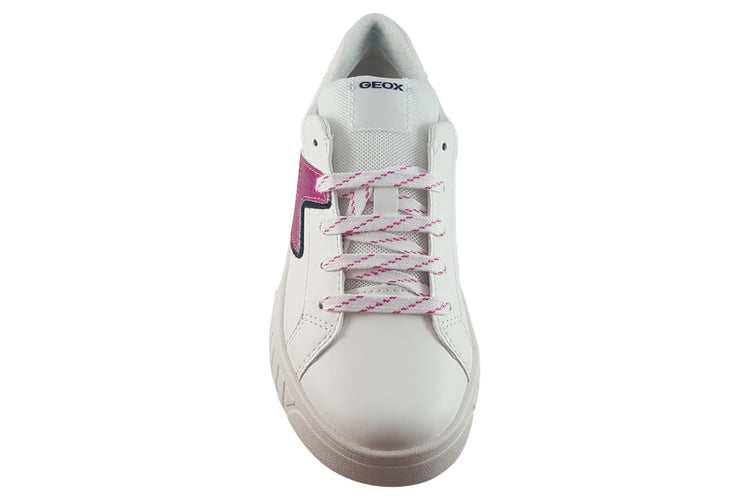 Geox Mikiroshi Girl J45DVA White (Silver) Girls Shoes
