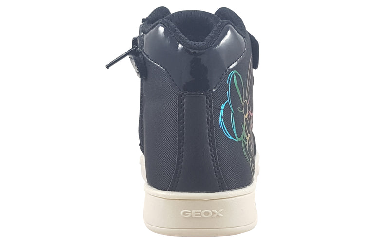 Geox Skylin 'Minnie' J468WE Black (Rainbow) Girls Boots