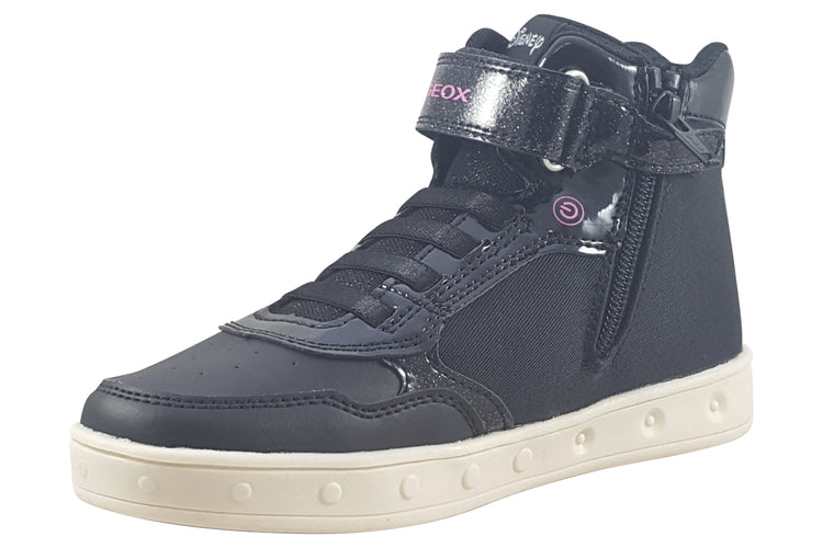 Geox Skylin 'Minnie' J468WE Black (Rainbow) Girls Boots