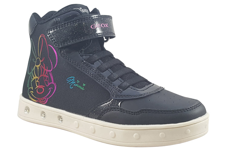 Geox Skylin 'Minnie' J468WE Black (Rainbow) Girls Boots