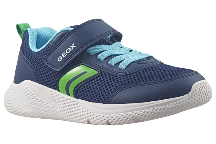 Geox J Sprintye Boy J36GBA Navy/Green Boys Sports